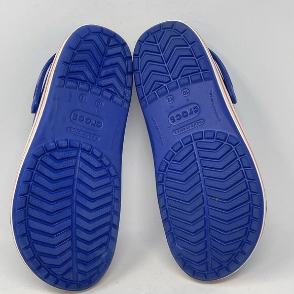 Crocs Crocband Denver Broncos Clogs Sandals Mens 10 Womens 12 Blue Orange Unisex - Picture 12 of 14